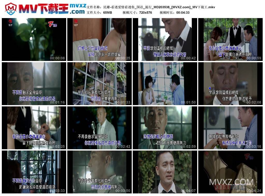 民雄-看透爱情看透你_国语_流行_MD203538